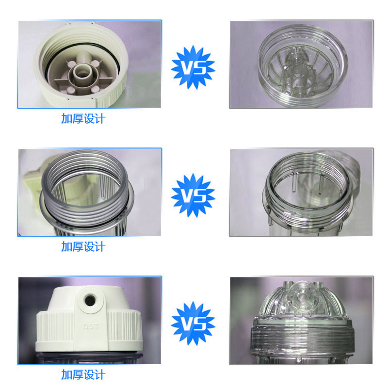 康道夫净水伴侣 家用前置过滤器 5微米 透明防爆滤瓶 实时观察水质高清大图