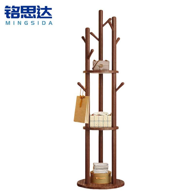 铭思达衣帽架实木个高清大图