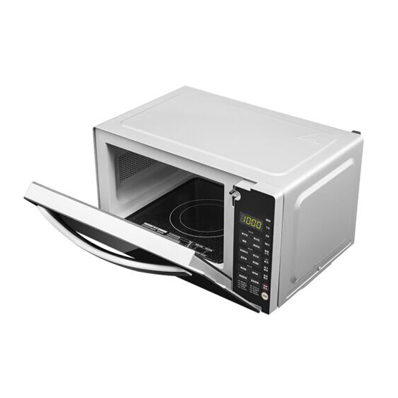 美的/Midea M3-208E 智能湿度感应20L加热黑色烧烤功能光波功能微波定时功能家用变频微波炉光波烧烤一体平板