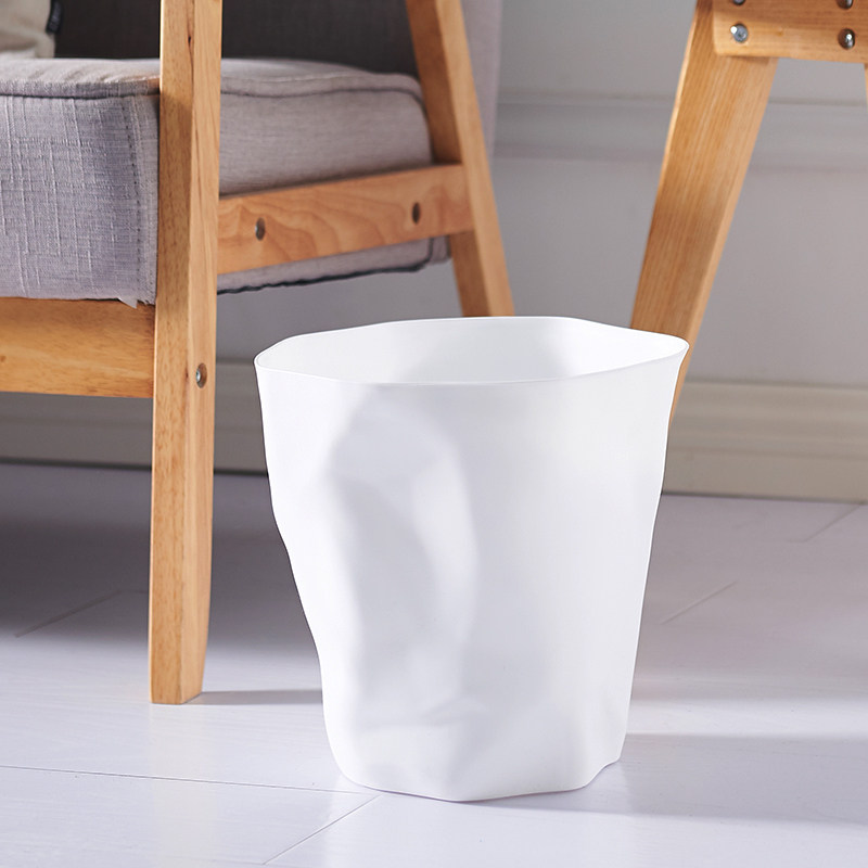 绵冠北欧家用无盖垃圾桶日式创意卫生间客厅卧室厨房塑料垃圾筒高清大图