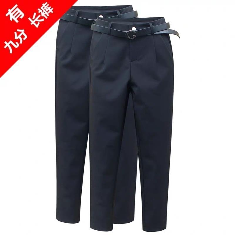 九分西裤女春装新品ol职业工作裤子侧开叉弹力小脚休闲长裤铅笔裤