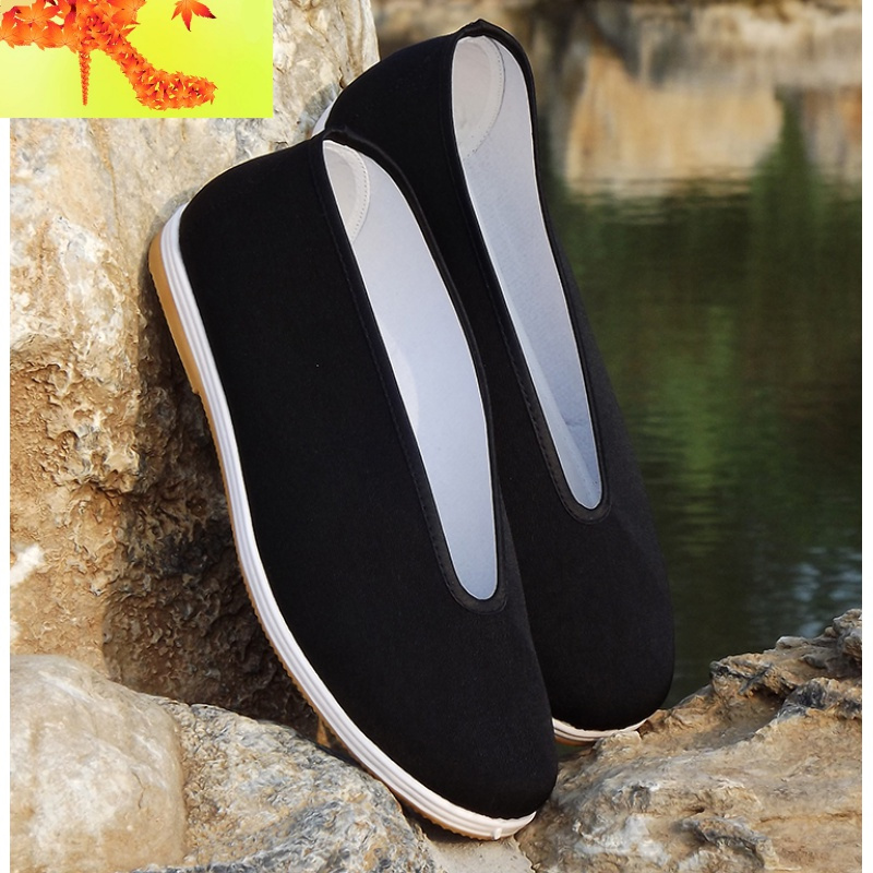 特大码传统老北京布鞋男春秋款低帮男鞋圆口青中老年爸爸老头布鞋简畅