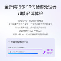 联想笔记本电脑小新Air14轻薄本 英特尔Evo 14英寸超薄本(13代i5-1340P 16G 1T 2.8K高刷屏)卷云灰 办公女生