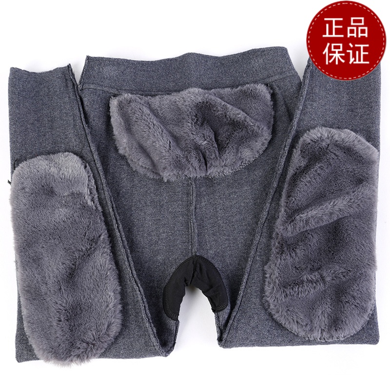 免费试穿 牧绒多斯2024男士保暖裤加绒女士羊绒裤护腰护膝羊毛裤双层加厚品牌护膝打底裤绒裤抗菌毛裤羊绒裤中老年人春秋装高清大图