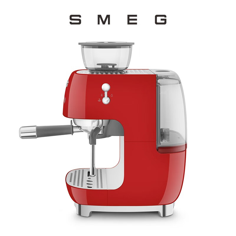 SMEG/斯麦格 新款研磨一体意式咖啡机 EGF03奶白色高清大图