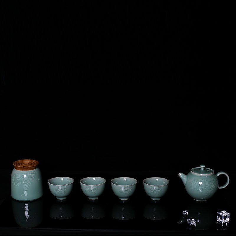 个杯堂陶瓷茶具套装-(新)