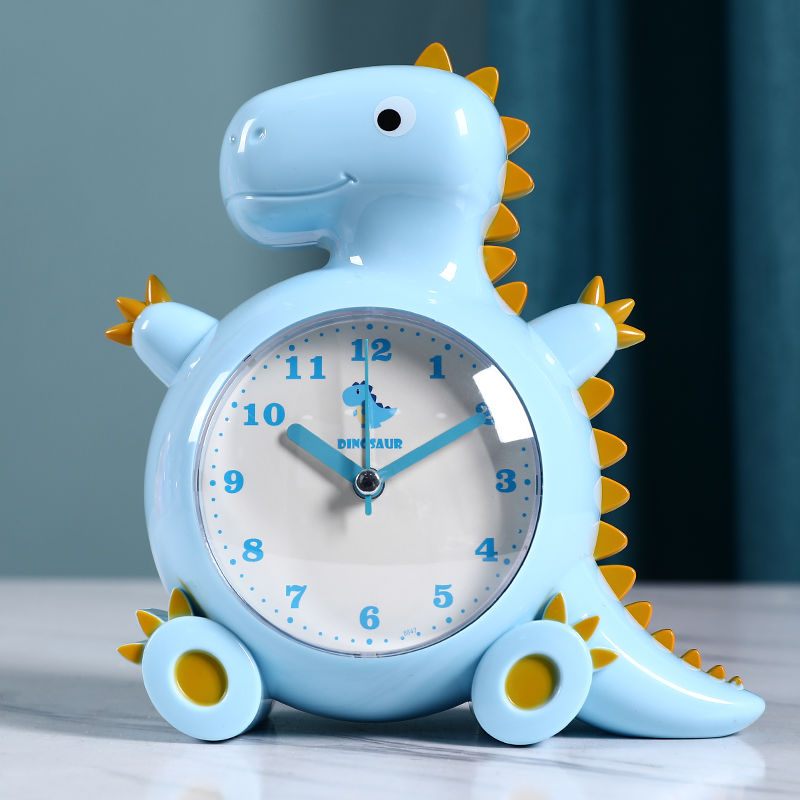 蓝色恐龙 儿童学习自律闹钟男孩学生用电池款智能黑科技玩具叫人起床