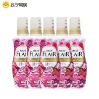 KAO花王衣物柔顺剂5瓶组合装FLAIR柔软剂甜蜜玫瑰护色防静电日本原装进口