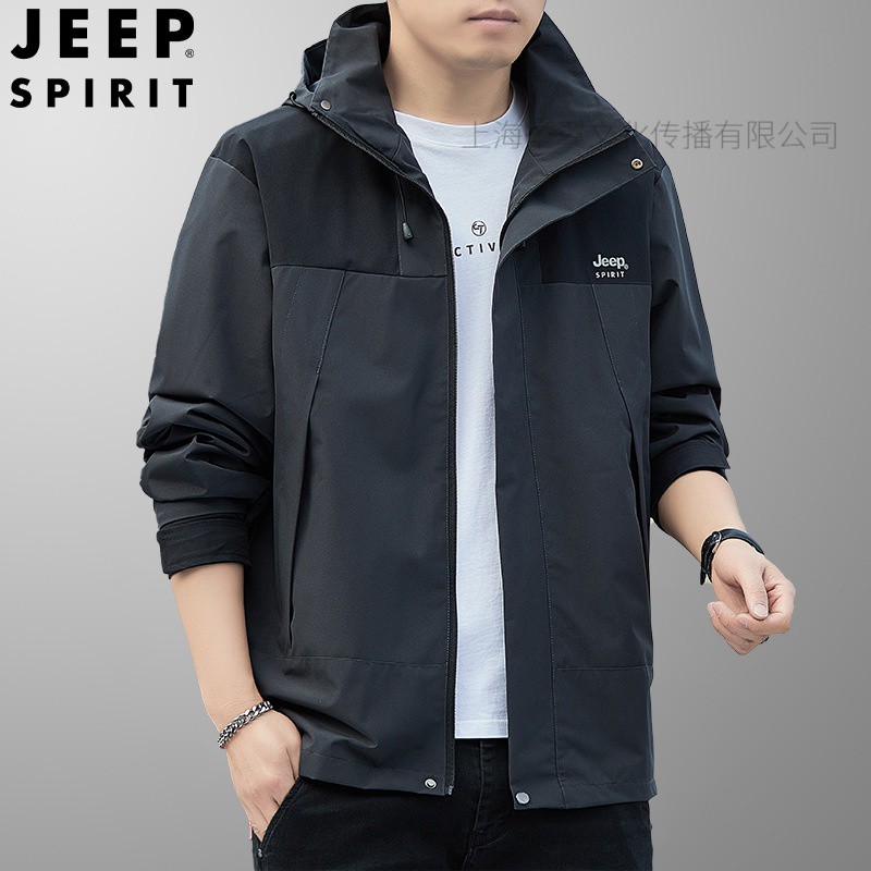 Jeep ジャケットノーカラーフーディ レトロ「取り外す帽子」 THE NORTH FACE ザ・ノース・フェイス シェルジャケット