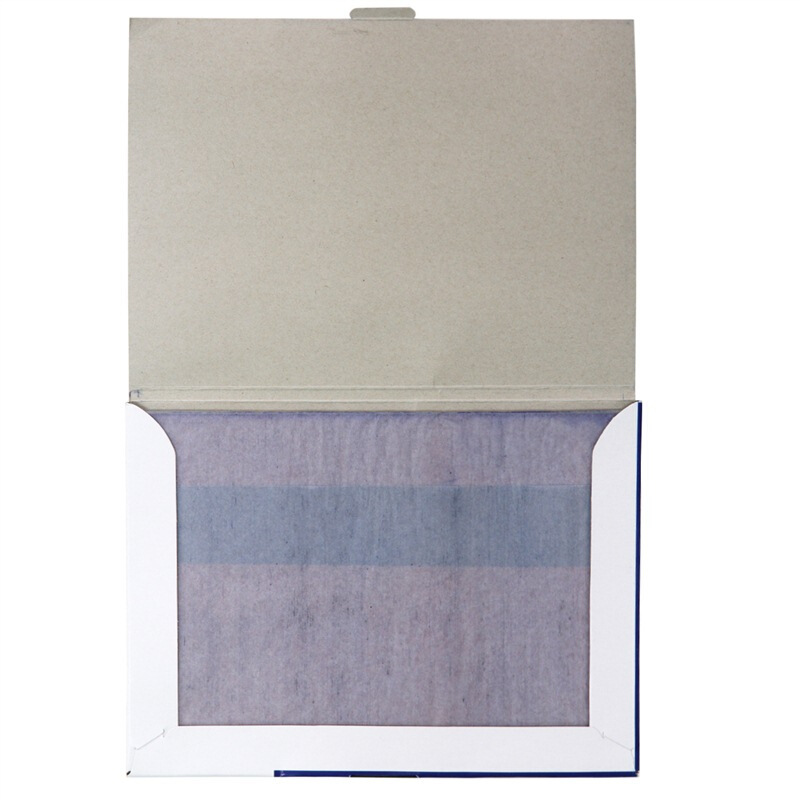 得力(deli)16K经济耐用薄型双面复写纸(25.5*18.5cm) 100张/盒 办公用品 蓝