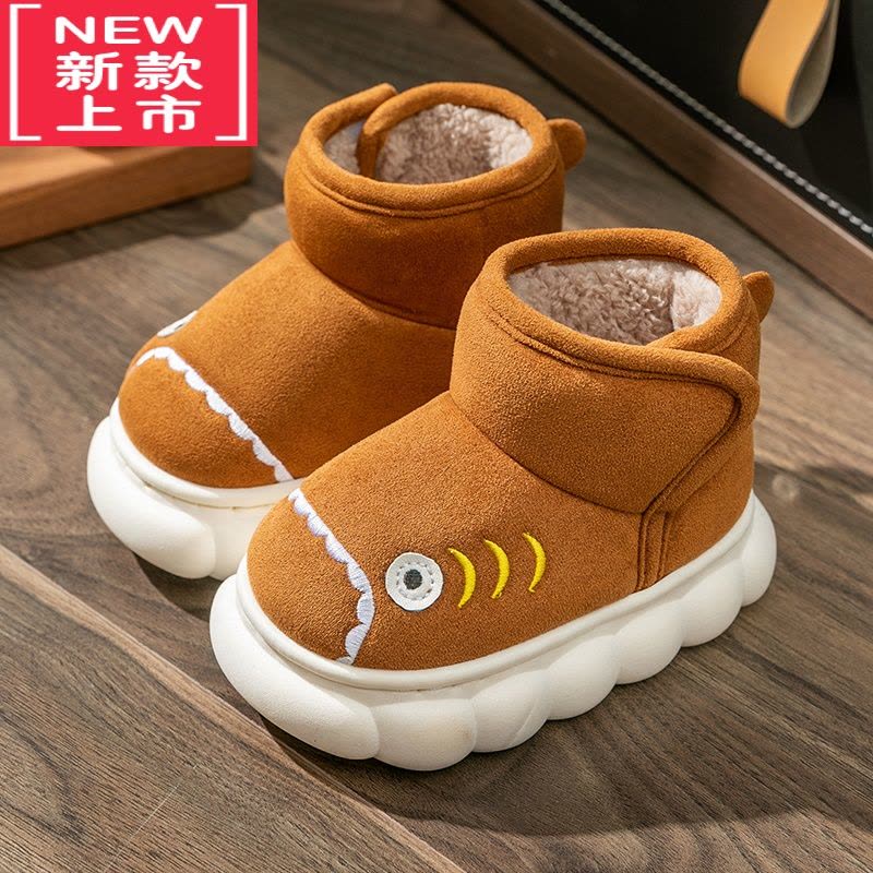 可莉允宝宝雪地靴冬季男童一体棉靴加绒保暖小女孩儿童防滑棉鞋2022图片