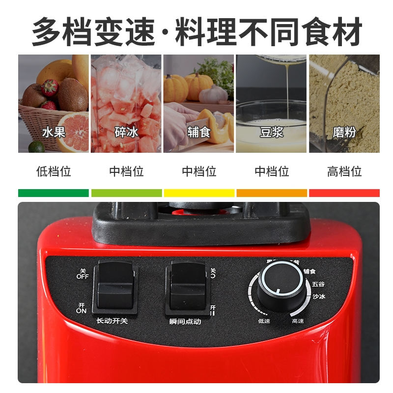 纳丽雅(Naliya)豆浆机商用早餐店用现磨打浆大功率大容量沙冰机破壁机_商用专业款2300❤
