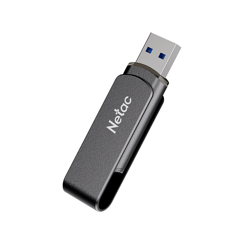 朗科(Netac) U盘 G726 256GB USB 3.2 旋转金属 黑色高清大图