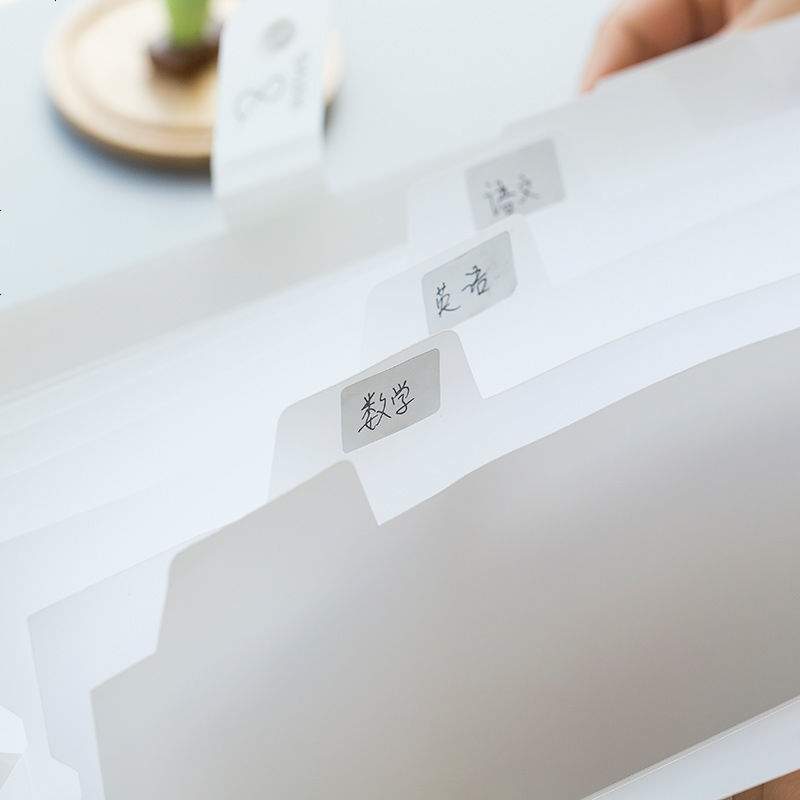 8格风琴包多层文件夹学生用试卷夹A4文件袋收纳袋资料夹卷子夹 一帧[图案随机] 单个体验装