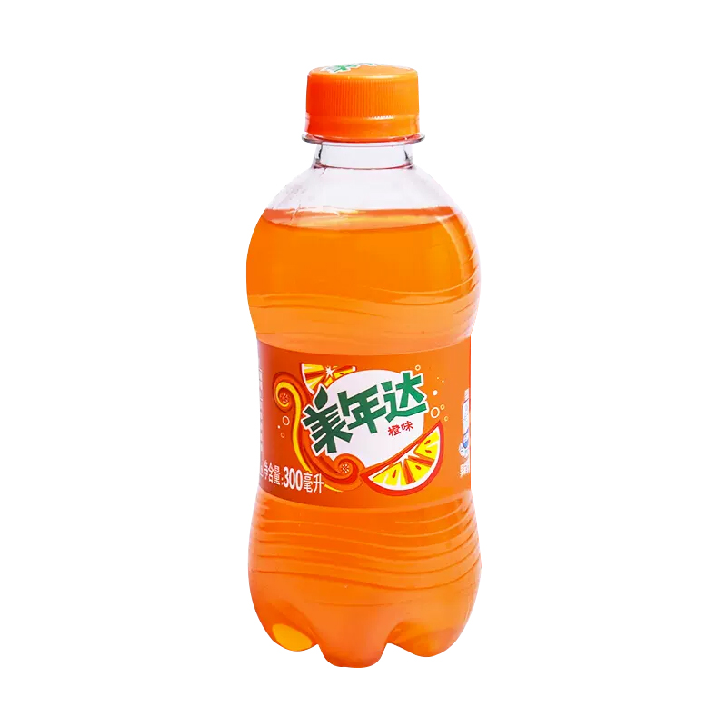 百事可乐 美年达 Mirinda 橙味汽水 碳酸饮料 300ml*6瓶(新老包装随机发货)高清大图