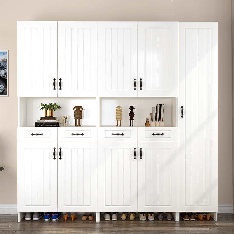 鞋柜家用厅柜大容量储物柜子多功能进口玄关柜一体欧式挂衣柜