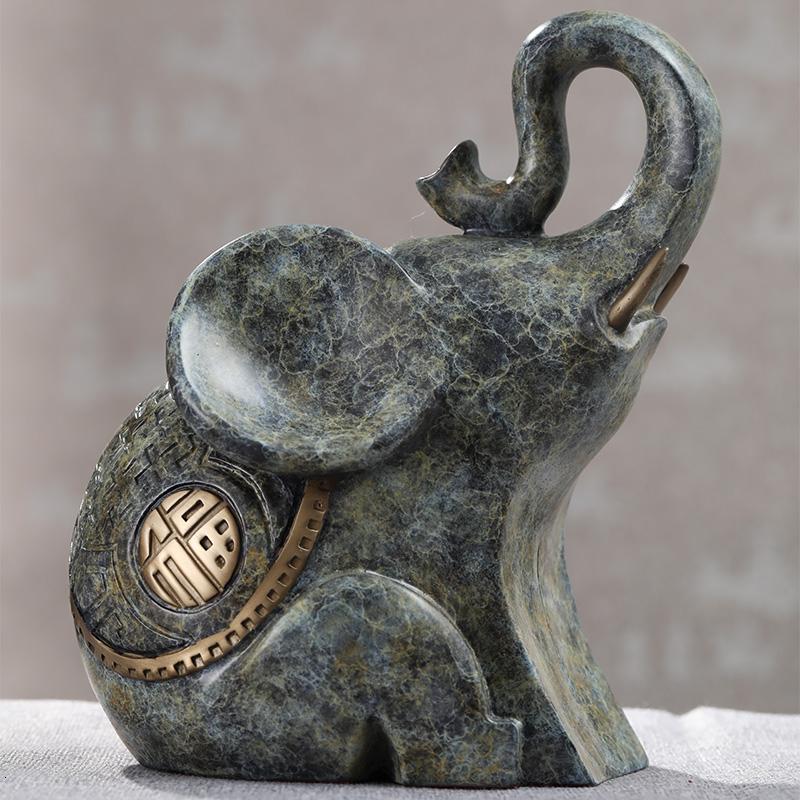 美帮汇铜大象摆件一对象工艺品家居客厅玄关酒柜电视柜装饰品高清大图