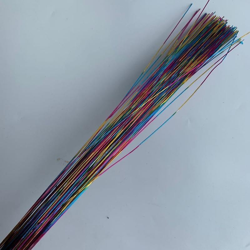 工艺品DIY手工制作铁丝发财树摇钱树铁丝串珠丝网花材料专用1米长 80厘米长金色100根