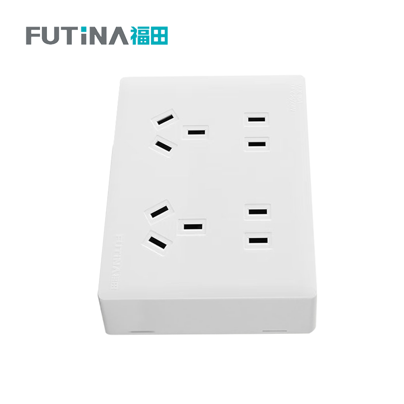 福田 插座 明装开关插座面板明线家用墙壁 明装10A二二三三极 单位:个高清大图