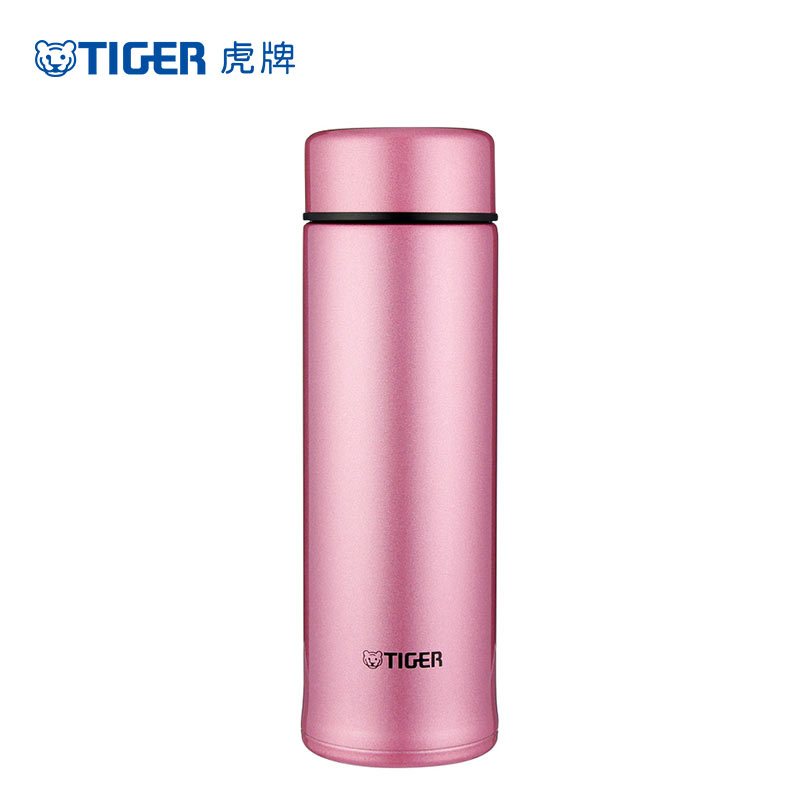 虎牌(tiger)[304不锈钢水杯 ]304不锈钢男女便携保温杯 时尚商务型 MMP-M40C-PH 亮炫粉