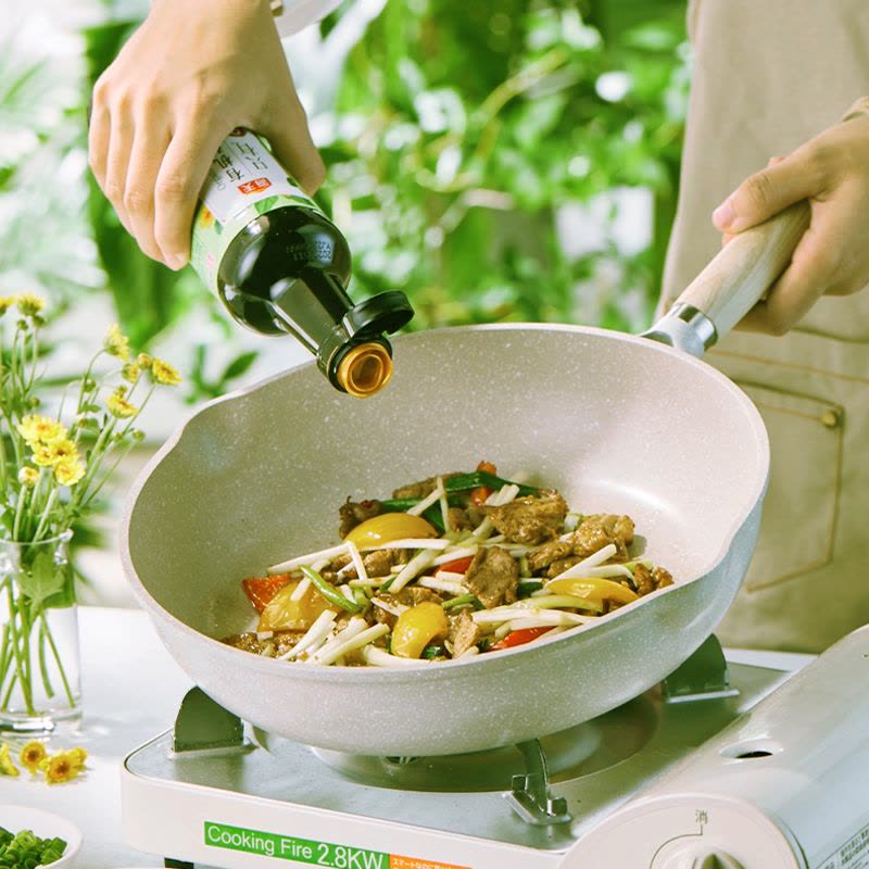 海天有机酱油500mL/瓶+有机糯米醋500mL/瓶+有机料酒500mL/瓶+有机蚝油鲜露600g/瓶(PET方瓶)图片