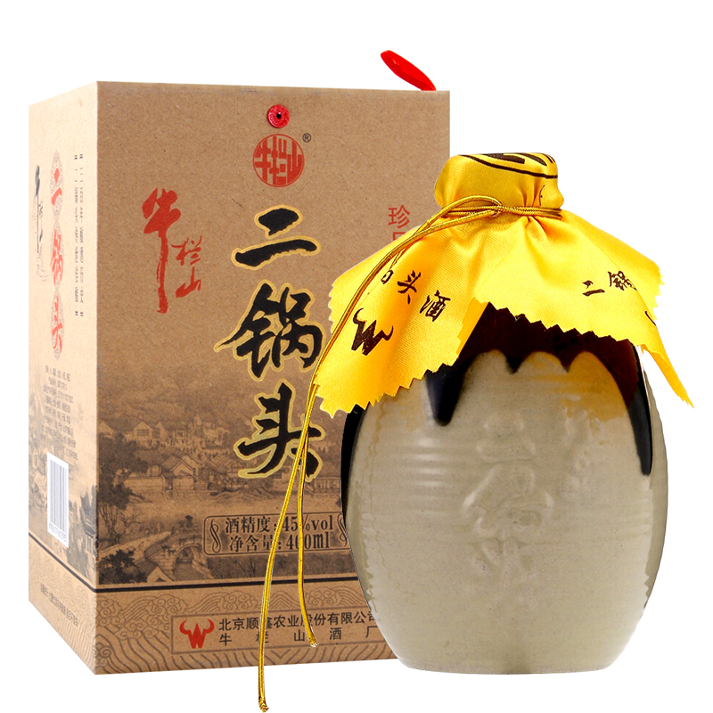北京牛栏山二锅头清香型白酒珍品系列白酒整箱装45度珍品十五15400ml6
