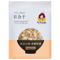 杜夫人百合干200g 无硫新鲜百合干货特产 食用非特级兰州百合泡水
