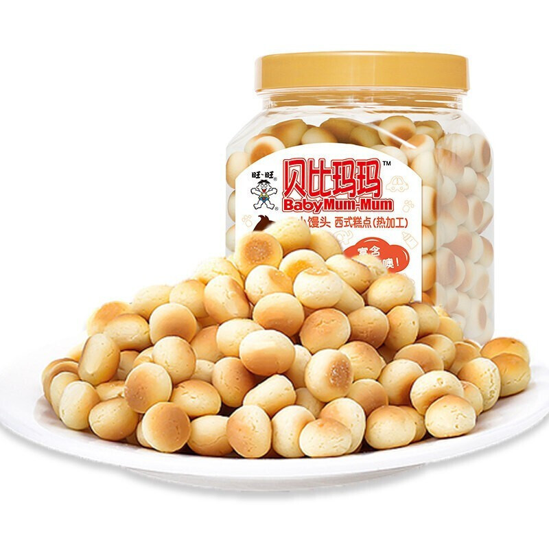 旺旺贝比玛玛小馒头非婴儿宝宝辅食儿童零食原味150g/罐