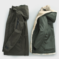 狼毛尼克服皮内胆派克服大衣皮毛一体真皮皮衣男士加厚外套冬季