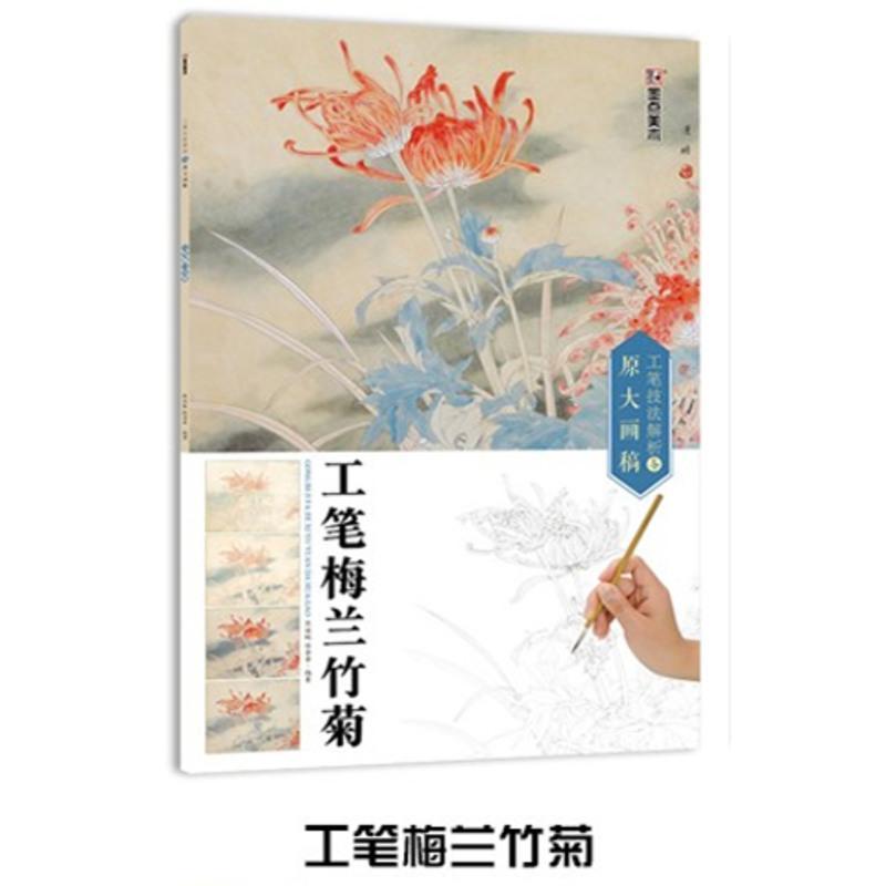 国画绘画工笔技法解析牡丹荷花鸟宋画草虫梅兰竹菊学生成人国画书 工笔梅兰竹菊