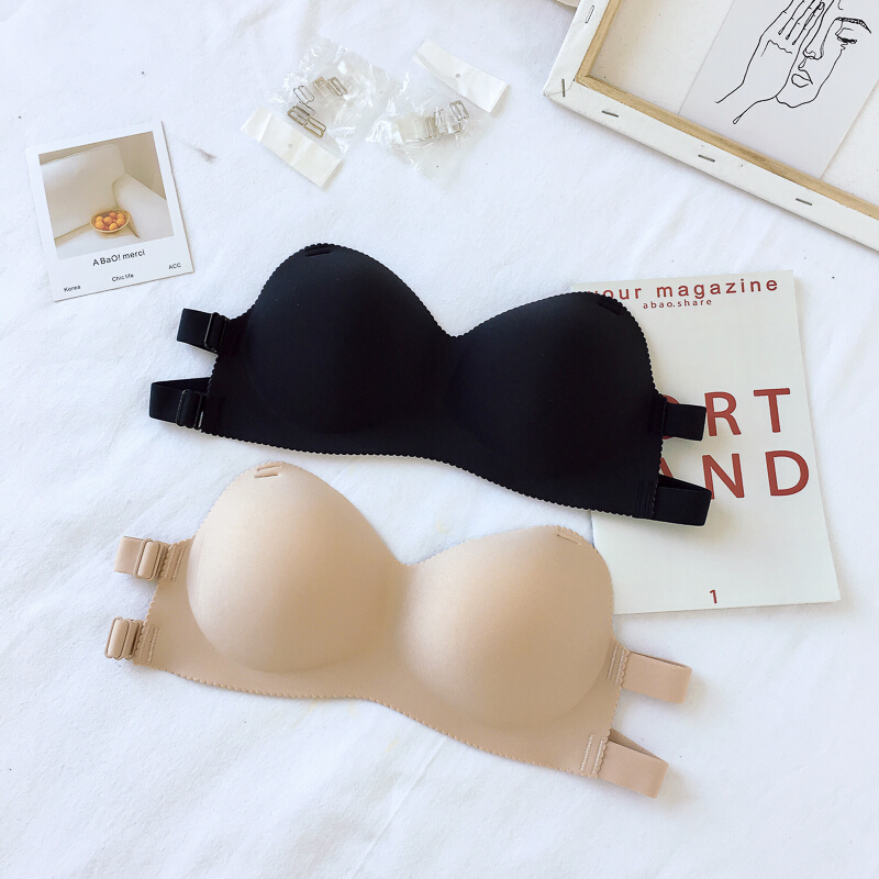 内衣女裹胸打底无肩带性感拢隐形内衣文胸肤色均码