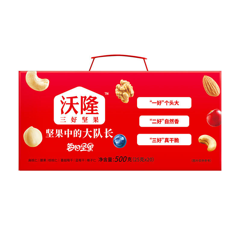 沃隆 每日坚果A款成人款混合坚果果仁健康零食大礼包 500g每日坚果