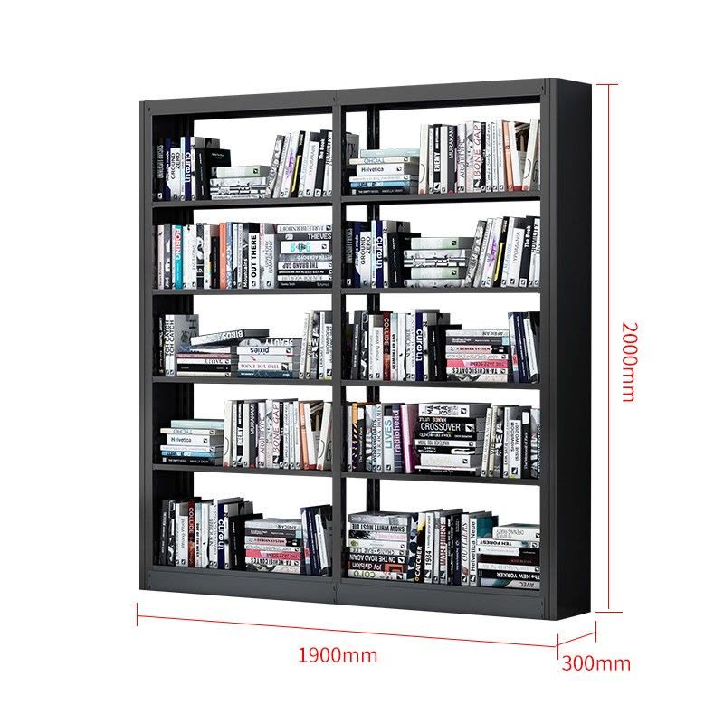 慧采云 钢制书架学校图书馆书店书籍室阅览室单面书架资料架一列二组五层图片