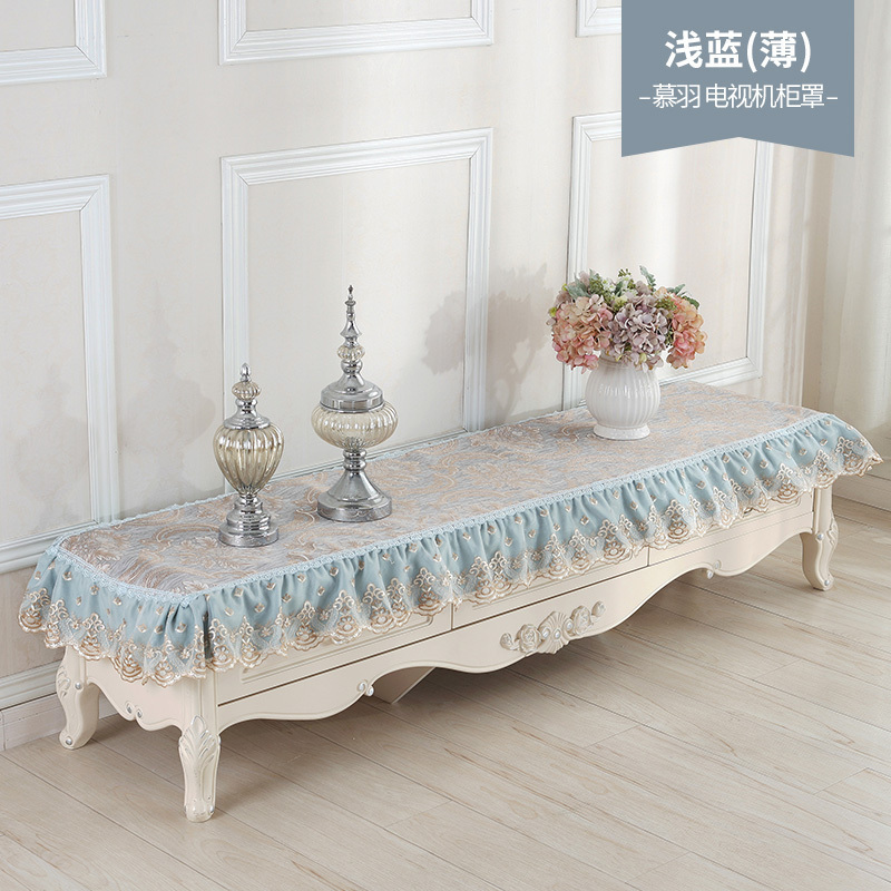 美帮汇欧式电视柜罩台布盖巾电视柜桌布垫台布艺电视机柜防尘罩套鞋柜罩高清大图