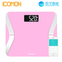沃莱(ICOMON)智能体脂秤FG231LB 20项身体数据电子秤健康秤 家庭称人体秤体重秤玻璃面板 支持液晶显示 粉色