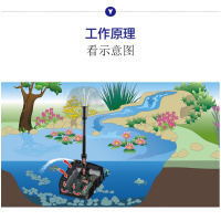 喷泉泵池塘鱼池水循环系统弹痕假山喷水泵小型过滤器过滤系统室外 CUF-6005适用于3.5吨水