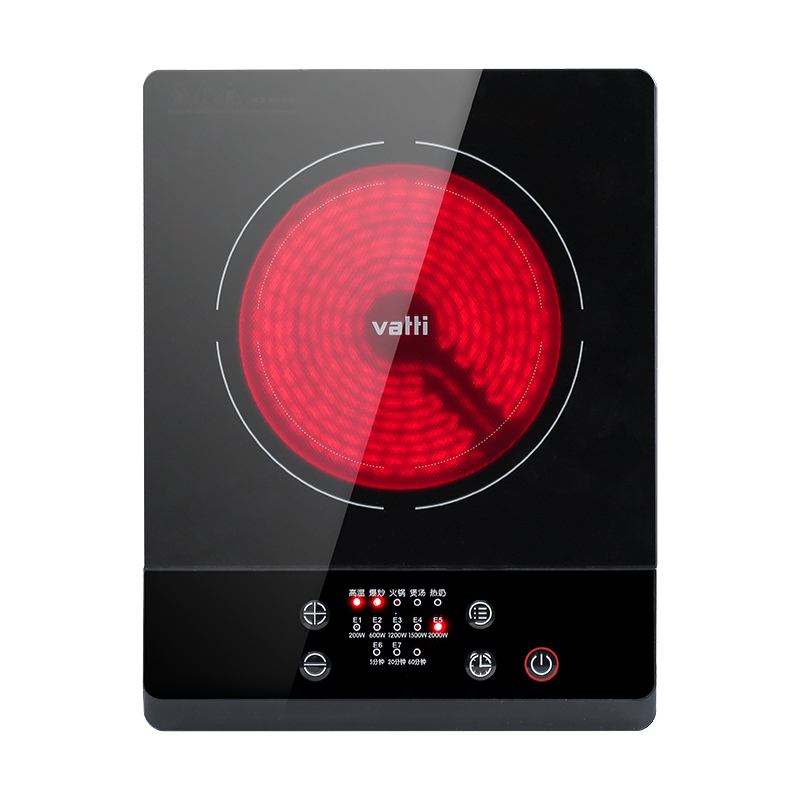 华帝(vatti)DT-20T1 电陶炉 按键式升级款电磁炉 微电脑智能光波红外炉 家用不挑锅 无高频辐射 5档微晶面板