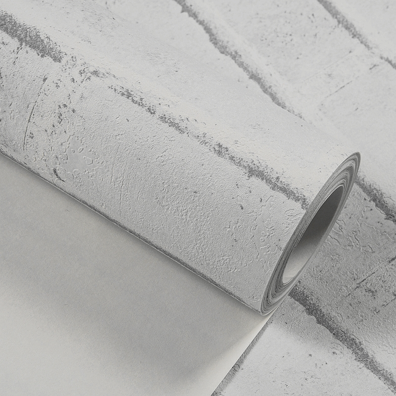 闪电客墙纸/墙布 闪电客3d立体白色砖纹墙纸卧室客厅理发服装店文化砖