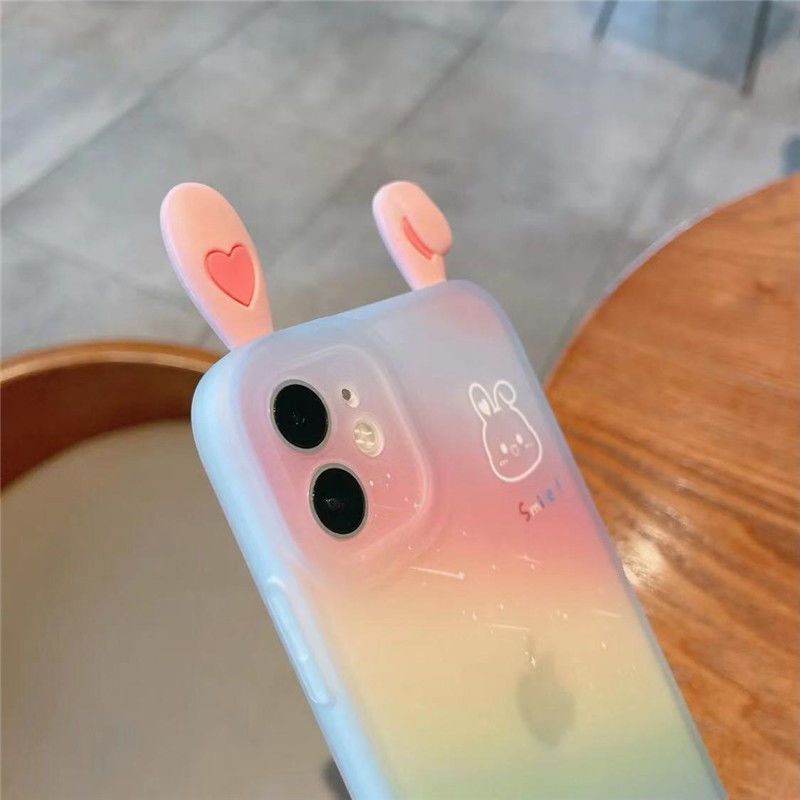 粉色晕染立体小鹿耳朵 苹果7p/8plus(5.