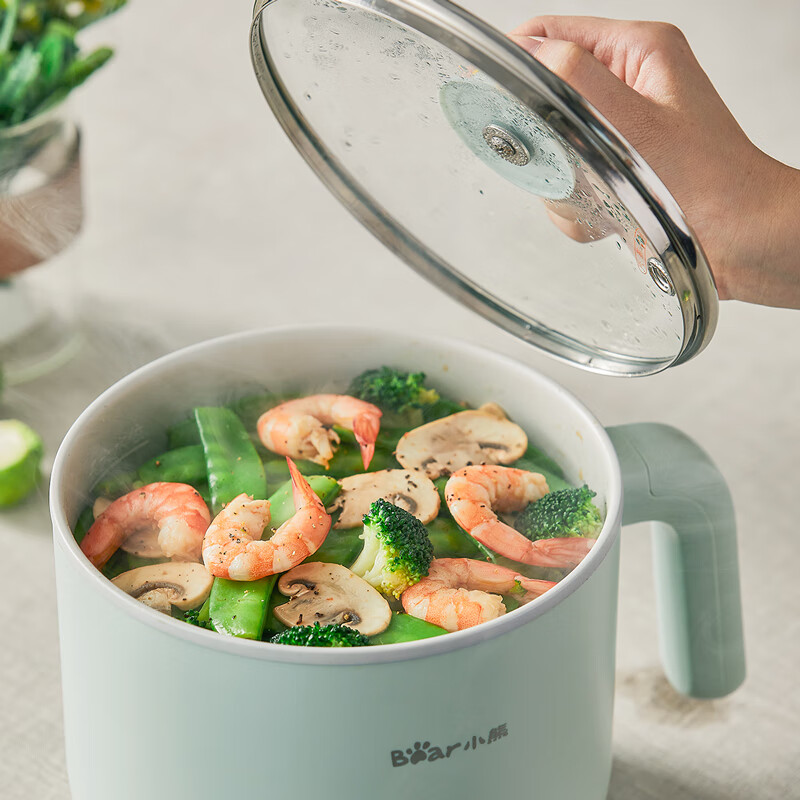 小熊(Bear) 电煮锅1.2L 电热锅 一体小火锅多功能锅泡面 DRG-E12T1高清大图