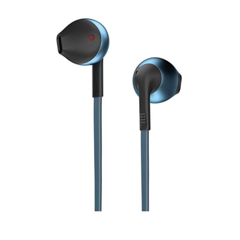 JBL TUNE205BT无线蓝牙耳机 运动耳机 T205BT半入耳式音乐耳机 带麦手机可通话 靛蓝色
