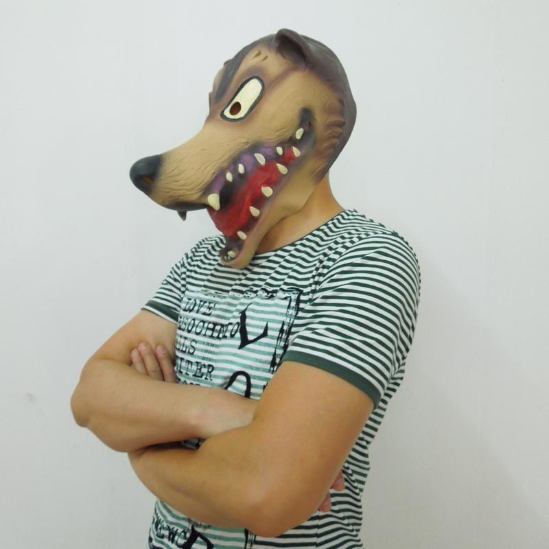 搞笑猪头面具h032万圣节神烦狗宠物狗面具黄狗头套面具忠犬八公狗头