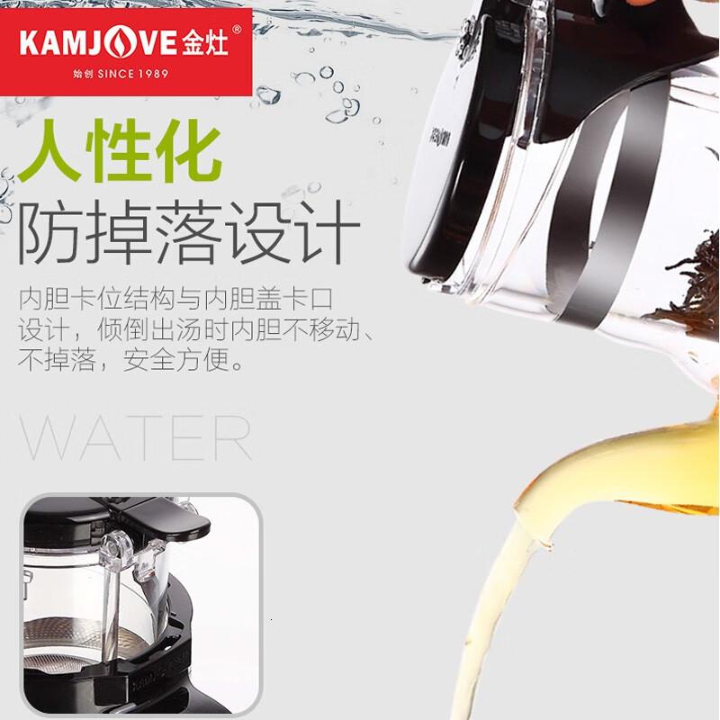 金灶(KAMJOVE) TP-859A 飘逸杯 泡茶壶 玻璃茶具 (计价单位:套) 透明高清大图