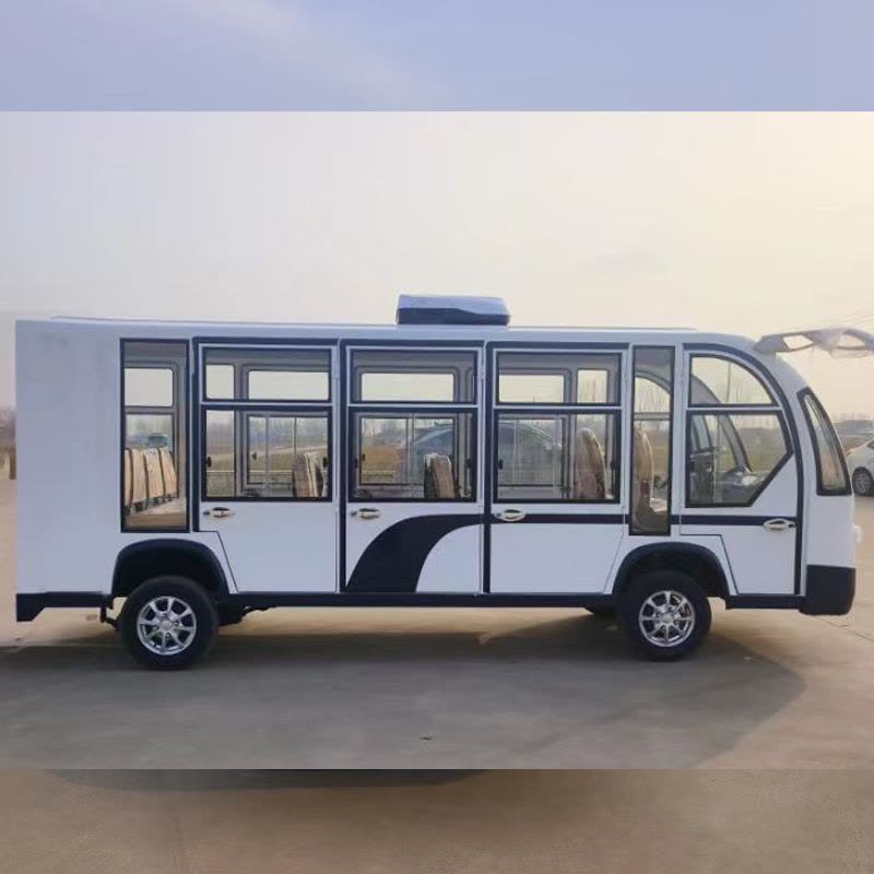 慕爵四排11座电动巡逻车四轮观光车全方位监控系统图片