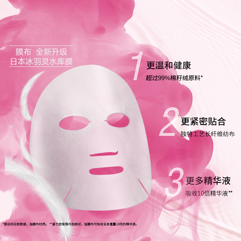 欧莱雅清润葡萄籽鲜粹面膜15片补水保湿提亮肤色紧致肌肤面膜贴正品