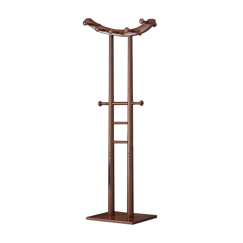 臻远ZY-YMJ-02落地衣帽架家用卧式挂衣架胡桃色高清大图