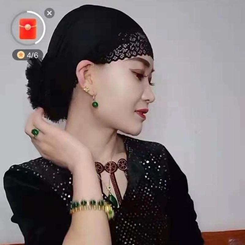 蕾丝打底帽1个 2021后花打底帽轻薄透气又百搭可搭配各种款式帽子