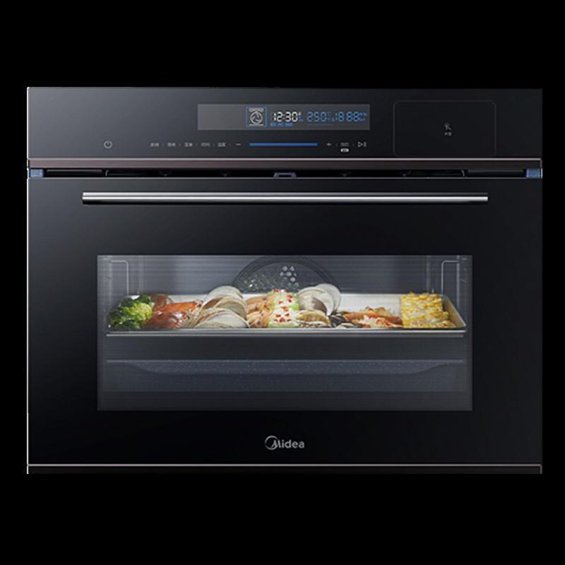 美的(Midea)嵌入式蒸烤一体机BS5051W 家用智能多功能蒸箱烤箱二合一 APP操控 50L大容量搪瓷内胆均匀烘烤