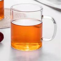 陆怡 简约ins风浮雕玻璃杯锤纹水杯耐热家用喝水杯带把手简约杯子 透明清心杯（100ml）