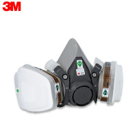 3M 6200防毒面具面罩口罩 头戴式半面罩需搭配配件使用 单个主体(单位:个)
